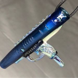 Handmade Glass Arts Gun Pendant